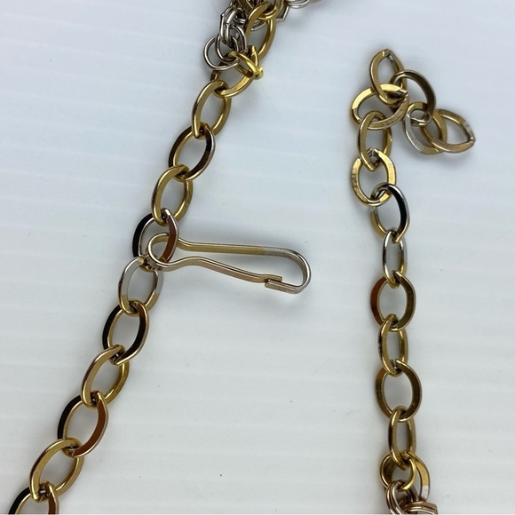 Vintage 80's Chain Belt Mixed Metals 31 inch max. - Picture 6 of 10